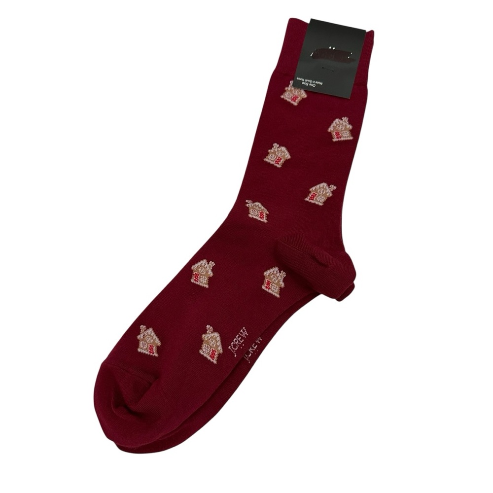 NEW J. Crew Men’s Gingerbread House Socks